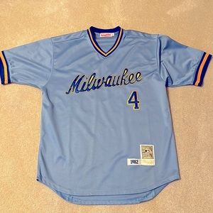 Vintage Paul Molitor Milwaukee Brewers 1982  patch Cooperstown jersey
